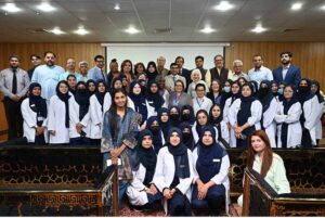 Prof.Dr. Shahzad Ali Khan Vice Chancellor Health Services Academy (HSA) adreesing during baby Matters conference 2025.