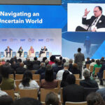 Federal Minister for Finance and Revenue Senator Muhammad Aurangzeb participating in a panel discussion at the IMF on "Navigating an Uncertain World”