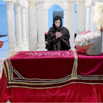 First Lady and Member of National Assembly Bibi Aseefa Bhutto Zardari offering Fateha on the grave of Shaheed Zulfqar Ali Bhutto at Garhi Khuda Bakhsh on the third day of Eid-ul-Fitr