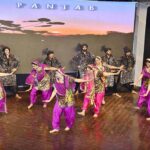Artists perform a traditional cultural folk dance during Punjab Culture Day celebrations, organized by Punjab Arts Council Faisalabad Division