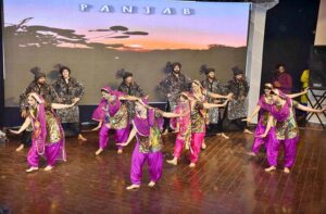 Artists perform a traditional cultural folk dance during Punjab Culture Day celebrations, organized by Punjab Arts Council Faisalabad Division