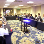 Federal Minister for Finance and Revenue Senator Muhammad Aurangzeb interacting with institutional investors on the sidelines of the IMF/WB Spring Meetings in Washington D.C