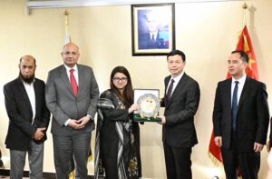 A high-level delegation of China Mobile Communications Corporation (CMCC), led by Chairman Yang Jie, visited the Ministry of Information Technology and Telecommunication (MoITT) and met with the Federal Minister for IT and Telecommunication, Ms. Shaza Fatima Khawaja.