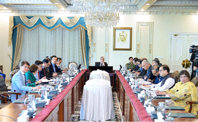Prime Minister Muhammad Shehbaz Sharif chairs a meeting to review the ongoing process of privatization of PIA