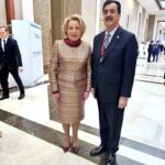 Chairman Senate Syed Yousaf Raza Gillani met with Speaker of the Federation Council of the Federal Assembly of the Russian Federation Valentina Matvienko on the sidelines of the 150th meeting Assembly of the Inter-Parliamentary Union (IPC)