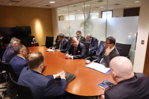 Finance Minister Senator Muhammad Aurangzeb in a meeting with the Moody's team on the sidelines of the IMF-World Bank Spring Meetings in Washington D.C