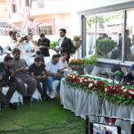 Federal Minister for Railways, Muhammad Hanif Abbasi addresses an important press conference at his residence