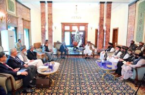 Deputy Prime Minister and Foreign Minister, Senator Mohammad Ishaq Dar called on the acting Afghan Prime Minister, Mullah Muhammad Hassan Akhund.