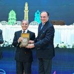 Prime Minister Muhammad Shehbaz Sharif presents appreciation shields to the members of task force of power sector reforms