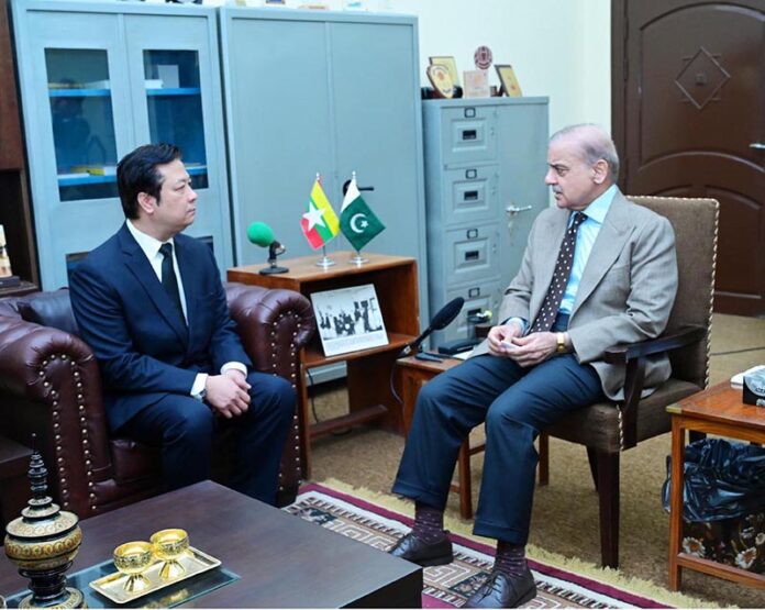 Prime Minister Muhammad Shehbaz Sharif visits the embassy of Myanmar to offer his condolences and show solidarity over the loss of lives in the recent devastating earthquake in Myanmar