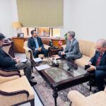 Rana Ihsaan Afzal Khan, Coordinator to the Prime Minister on Commerce, meets Daniel Arsenault, Counsellor at the Canadian High Commission, at the Prime Minister's Office to discuss enhanced Pakistan-Canada trade and investment cooperation