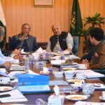 Minister for Housing and Works Mian Riaz Hussain Pirzada chairing meeting to discuss the litigation issues on Constantia Lodge Murree