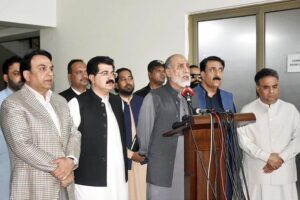 Federal Minister Khalid Hussain Magsi Addresses Balochistan Situation in Press Conference with BAP Leaders in federal capital