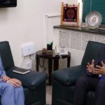 Federal Minister for Petroleum Ali Pervaiz Malik in meeting with Chargé d'Affaires at US embassy Pak H.E Natalie Baker