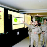 Federal Minister for Communications Abdul Aleem Khan inspecting Control Room of Motorways Police HQs in the federal capital