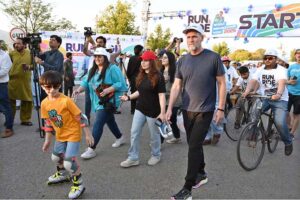 Large number of Participants participate in Run and Ride Rally in connection with World Immunization Week 2025 at Bolan Gate, F-9 Park in the Federal Capital