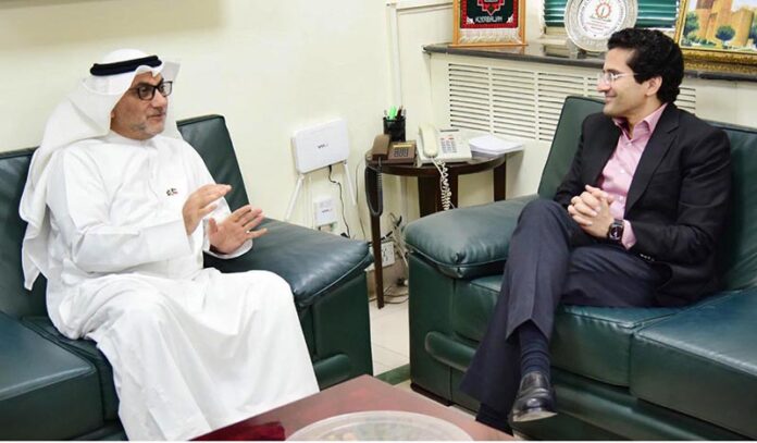 Federal Minister for Petroleum Ali Pervaiz Malik in meeting with Ali Taha Al-Temimi, Country Manager of KUFPEC (Kuwait Foreign Petroleum Exploration Company) and Chairman PPEPCA