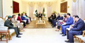 Minister for Foreign Affairs and International Cooperation of the Republic of Rwanda, Amb. Olivier J.P Nduhungirehe called on Prime Minister Muhammad Shehbaz Sharif.