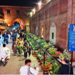 A large number of people gather at Mela Baharan 2025 at Delhi Gate, organized by the Punjab Government in collaboration with the Pakistan Institute of Fashion Design (PIFD) and the Walled City of Lahore Authority (WCLA)