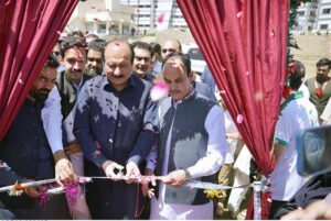 Chairman Prime Minister's youth programme Rana Mashhood Ahmed Khan inaugurating the Prime Minister's talent hunt boxing trial nationwide at university of swat