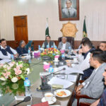 Chairman National Assembly Standing Committee on Railways Rai Hassan Nawaz Khan chairing a meeting of the committee