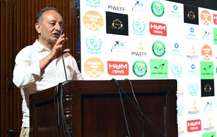 Federal Minister for Climate Change and Environmental Coordination, Dr. Musadiq Malik, addressing a seminar on 