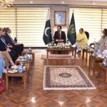 Deputy Chairman Senate, Syedal Khan holds a meeting with a delegation from the European Union at Parliament House