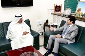 Federal Minister for Petroleum Ali Pervaiz Malik held meeting with ambassador of Kuwait H.E. Nassar Abdulrahman Almutairi.
