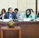 Senator Saleem Mandviwalla, Chairman Senate Standing Committee on Finance and Revenue presiding over a meeting of the committee at Parliament House