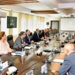 Federal Minister for Finance and Revenue, Senator Muhammad Aurangzeb, in a meeting with the IFC delegation led by Ms. Linda Rudo Munyengeterwa at the Finance Division in federal capital