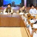 Senator Zeeshan Khanzada, Chairman Senate Standing Committee on Overseas Pakistanis and Human Resource Development presiding over a meeting of the committee at Parliament House