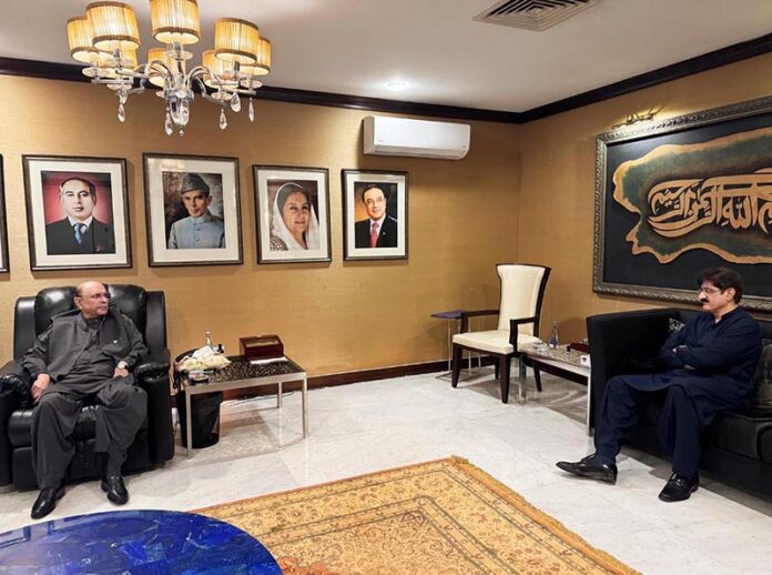Chief Minister Sindh Syed Murad Ali Shah called on President Asif Ali Zardari at Bilawal House