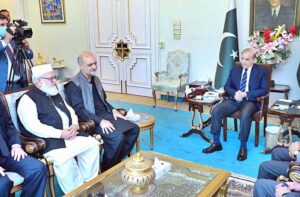A delegation of the Jamat-e-Islami led by its ameer Hafiz Naeem ur Rahman called on Prime Minister Muhammad Shehbaz Sharif.