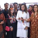 Senator Sherry Rehman inaugurates the art exhibition “Rekingdling: The Kalash Narrative,” by six accomplished artists, Ahmed Habib, Akram Dost Baloch, Ejaz Khan, M.A.Bhatti, Riffat Khattak and Samreen Asif organized by Pakistan National Council of the Arts in collaboration with Nomad Gallery at Gallery 06 in PNCA