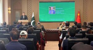 Ambassador of Pakistan to China H.E. Mr. Khalil Hashmi speaking at the 2nd Pakistan Professionals and Students Forum 2025 under the theme “Mentorship learning from the Learned” organised by the Embassy of Pakistan.
