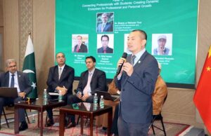 Panelists speaking at the 2nd Pakistan Professionals and Students Forum 2025 under the theme “ Mentorship learning from the Learned “ organised by the Embassy of Pakistan.