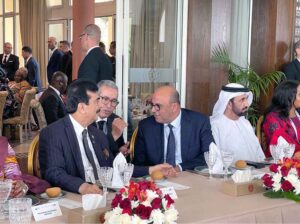 Chairman Senate of Pakistan, Syed Yousuf Raza Gillani and his delegation attended a lunch hosted by the President of the House of Councilors of Morocco, Mohamed Ould Rachid in honor of delegates from 31 countries participating in the South-South Parliamentary Dialogue Forum in Rabat