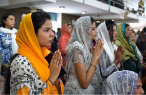 A special prayer ceremony organized for the soul of the Pope France Khatun Fatima Church F 8/4 in federal capital