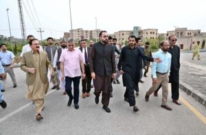 Federal Minister for Overseas Pakistan, Chaudhry Salik Hussain inaugurates Electricity supply service to Workers Welfare Fund Labour Complex Zone-V Islamabad.