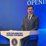 Chairman Senate Syed Yousuf Raza Gillani addresses the inaugural session after being elected Founding Chairman of the Inter-Parliamentary Speakers’ Conference (ISC) on “Global Unity through Parliamentary Diplomacy in Seoul, South Korea