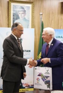 A U.S. Congressional Delegation (CODEL) led by Representative Jack Bergman (R-MI), along with Representatives Thomas Richard Suozzi, Jonathan L. Jackson, and other senior U.S. officials, called on the Federal Minister for Planning, Development & Special Initiatives, Prof. Ahsan Iqbal.