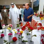 H.E. Ambassador of Saudi Arabia Nawaf bin Saeed Al-Maliki and CEO of Attock Group of Companies Shoaib A. Malik visit and appreciate the flower display at the 76th Annual Flower Show 2025 organized by Attock Oil Group at Morgah Club
