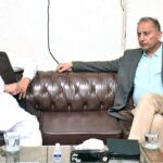 Federal Minister for Climate Change and Environmental Coordination, Dr. Musadiq Malik, meeting with Dost Muhammad Rahimo, Advisor to Chief Minister Sindh for Climate Change and Environmental Coordination