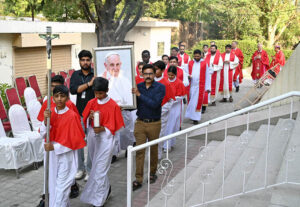 A special prayer ceremony organized for the soul of the Pope of France Khatun Fatima Church F 8/4 in federal capital