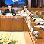 Senator Muhammad Hamayun Mohmand, Chairman Senate Standing Committee on Parliamentary Affairs presiding over a meeting of the committee aT Parliament House