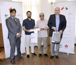 Federal Minister for Food Security and Research Rana Tanveer Hussain during his visit of a local food company