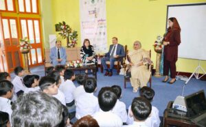 Parliamentary Secretary, Madam Farah Naz Akbar, and Managing Director of the National Book Foundation, Mr. Kamran Jahangir attend a successful storytelling session at IMCB G6/3 in federal capital