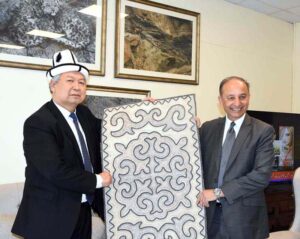 Ambassador of the Kyrgyz Republic to Pakistan, H.E. Avazbek Atakhanov, calls on the Federal Minister for Climate Change and Environmental Coordination, Senator Musadik Masood Malik in federal capital, Both dignitaries discussed matters of mutual.