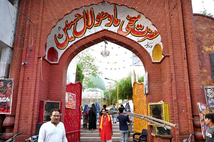 The shrine of Sufi saint Madhu Lala Shah Hussain in Lahore was decorated with colorful lights to mark his 437th birth anniversary