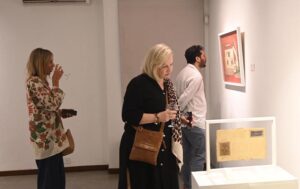Visitors viewing the photo exhibition 'The Quiet Storm'—a powerful group show featuring seven visionary artists whose works reflect subtle intensity and precision, at Tanzara Gallery, Saidpur Village